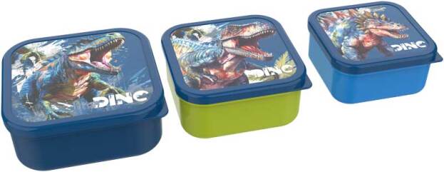 Lunch Buddies: Snackboxset t-rex blauw