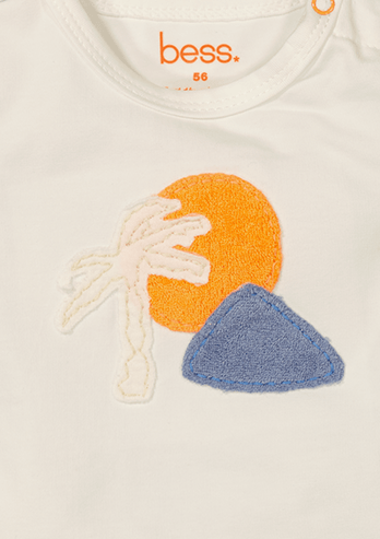 Bess: shirt palm white