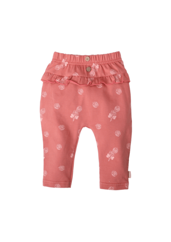 Bess:pants ruffles AOP roses