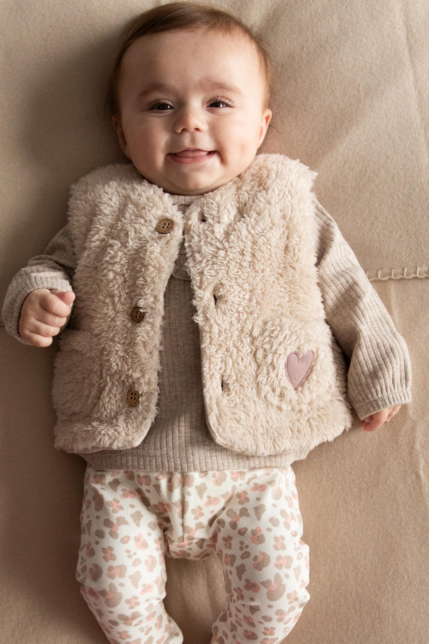 Bess: Gillet teddy : moonlight