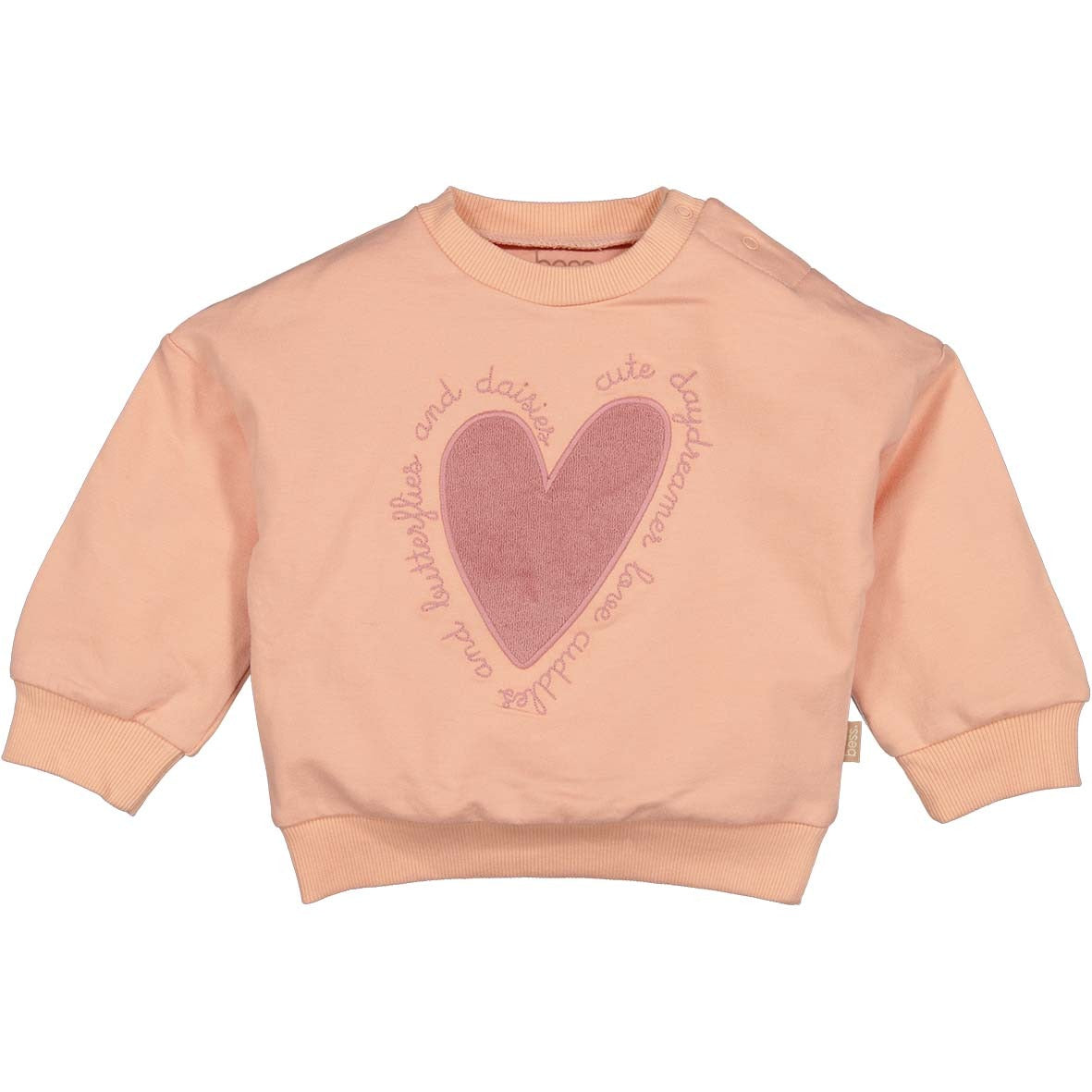 Bess: sweater haert powder pink