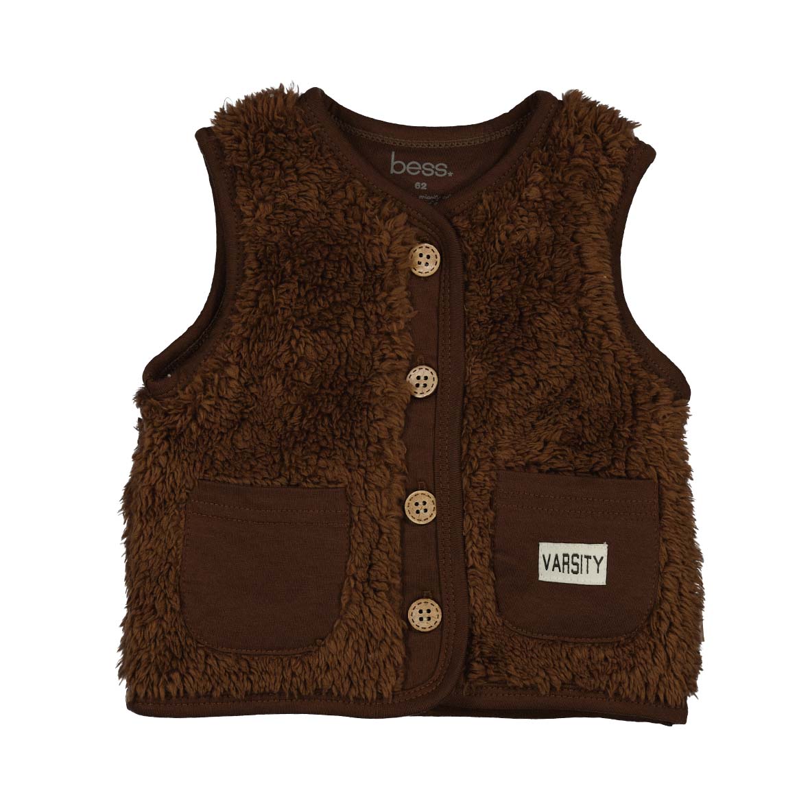 Bess:Bodywarmer teddy walnut