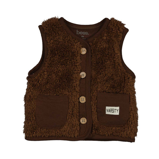 Bess:Bodywarmer teddy walnut