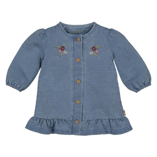 Bess:dress embroidery jogdenim