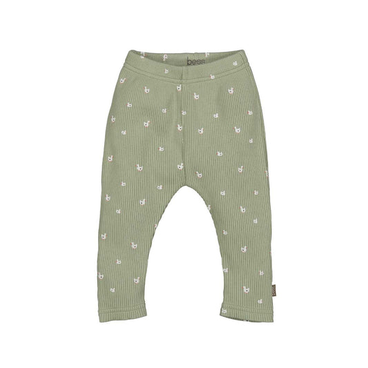 Bess:legging green goose