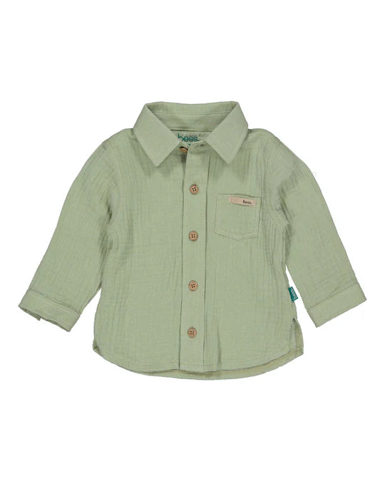 Bess: hemdje Muslin teal