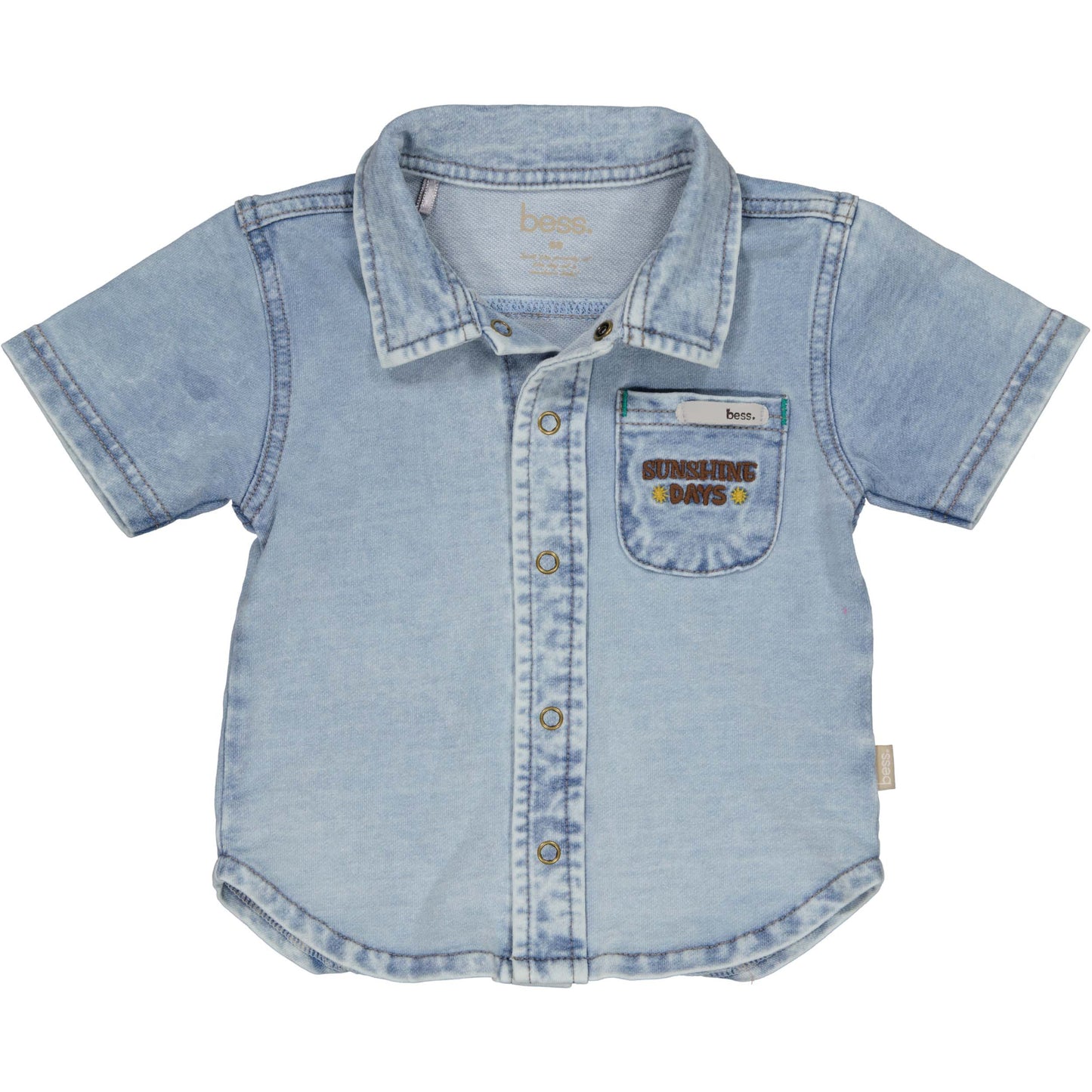 Bess: hemdje jogdenim stone wash