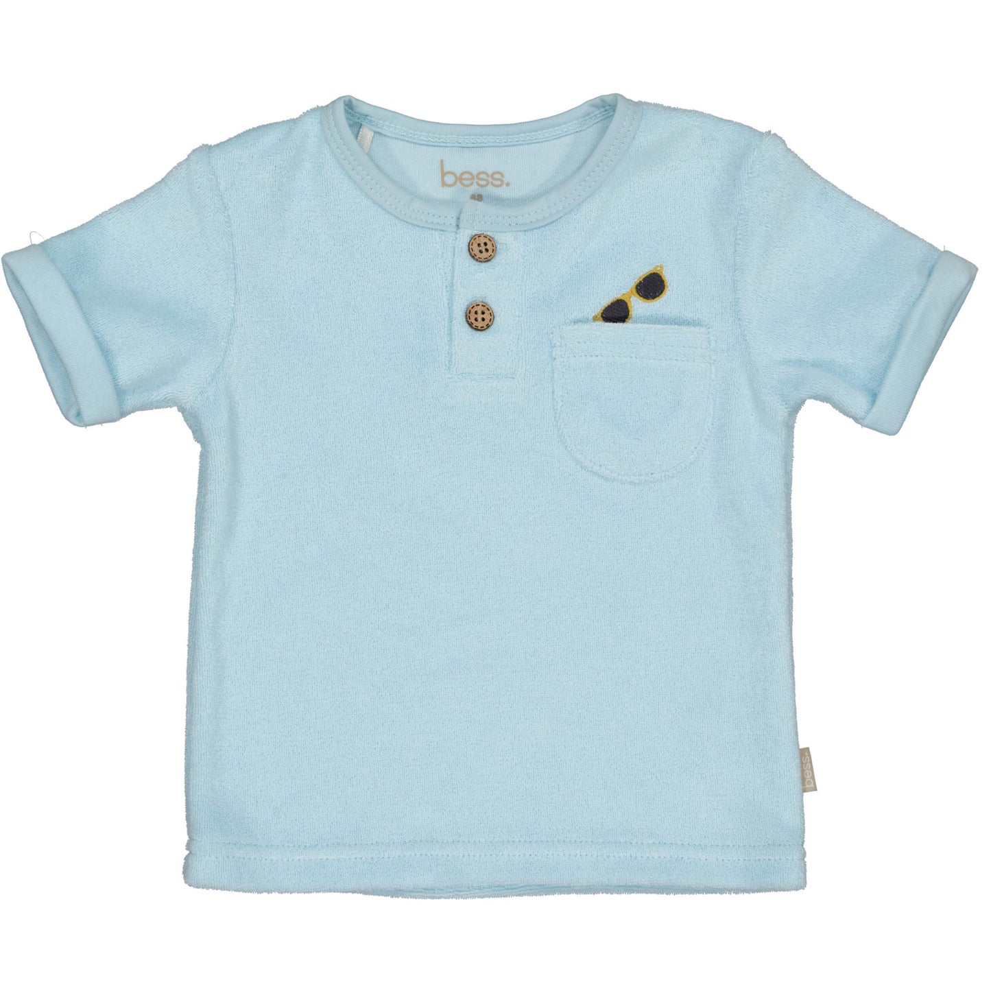 Bess:shirt badstof lichtblauw