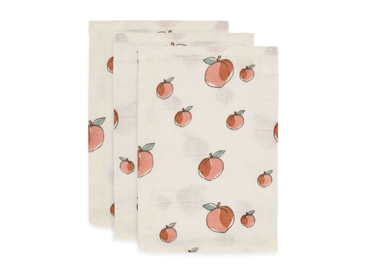 Jollein: Hydrofiele washandjes peach  ( 3 stuks)