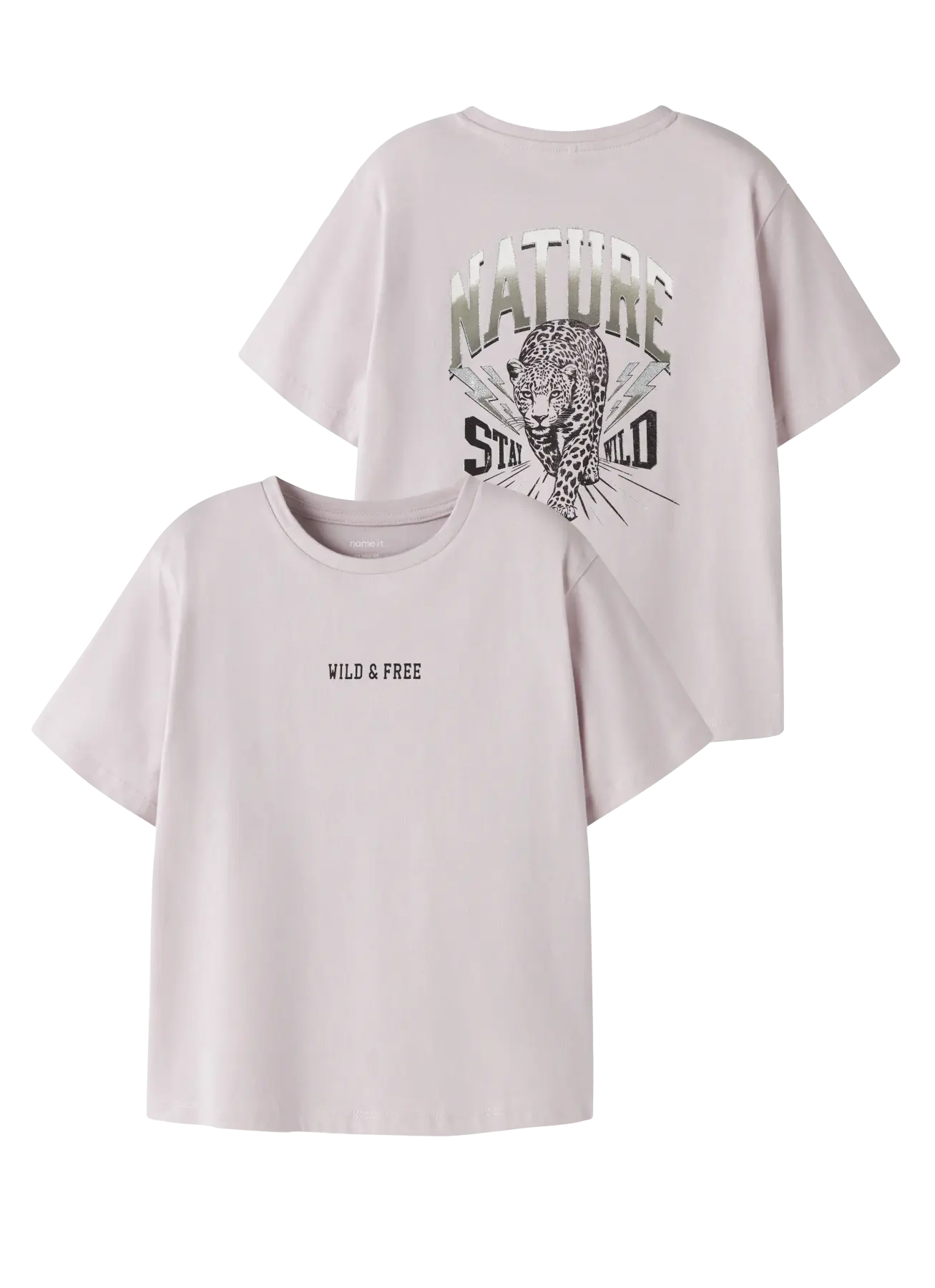 Name it: shirt loose fit tiger lila