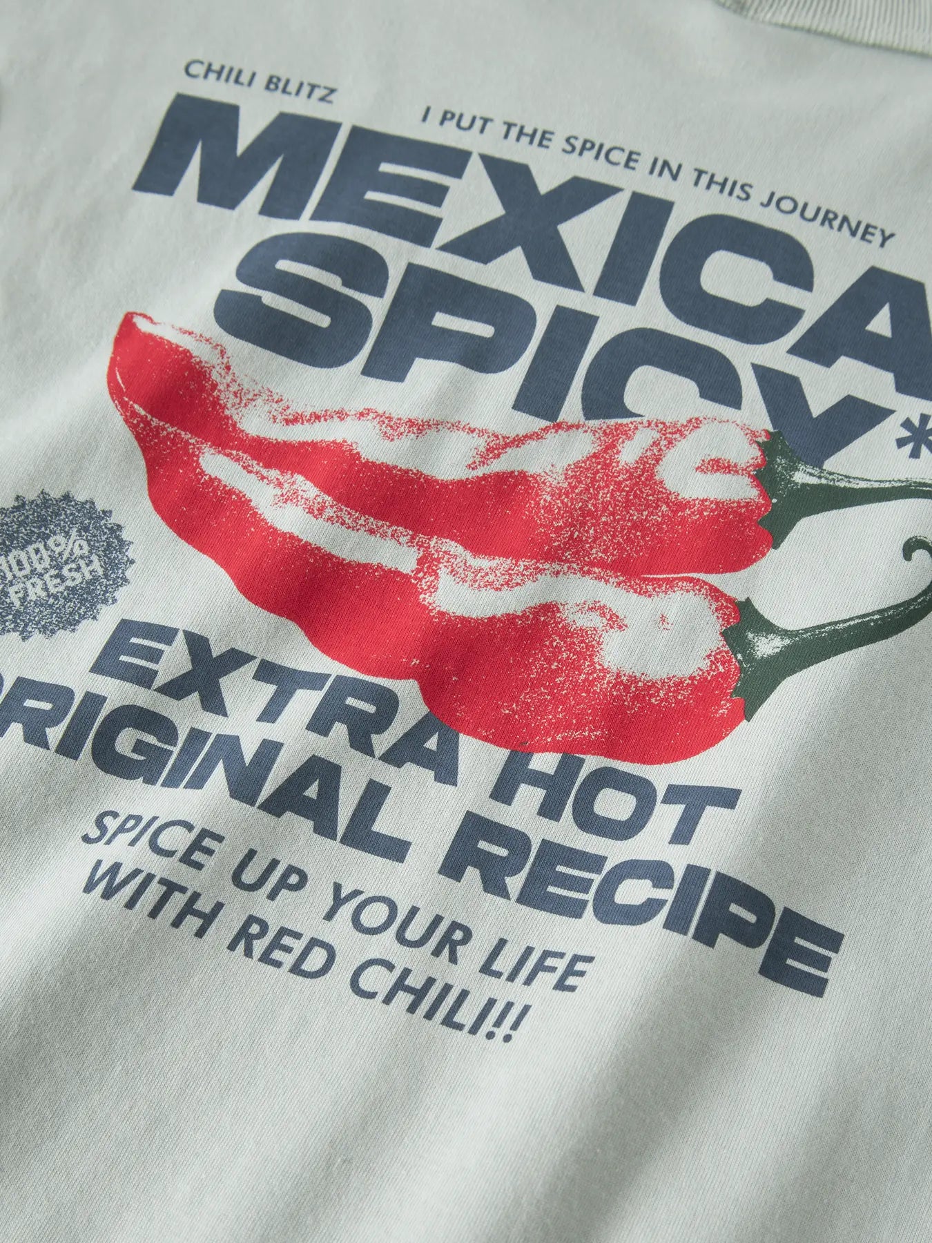 Name it: t-shirt Chili peper licht blauw