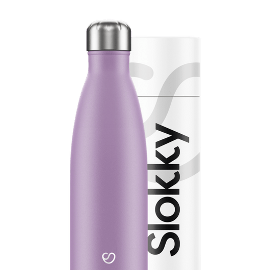 Slokky: stainless steel drinkbus pastel lila