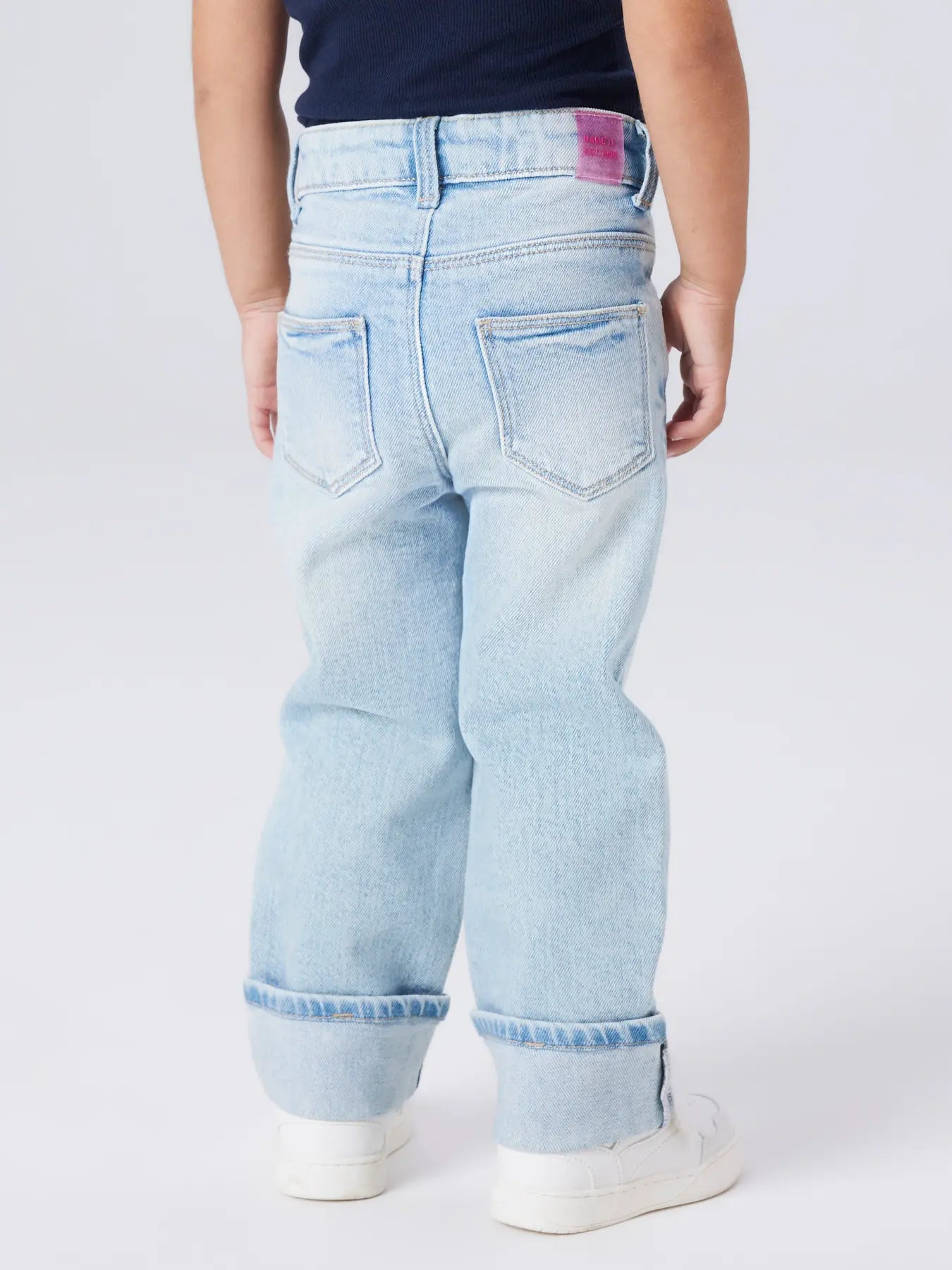 Name it: COLET: straight fold jeans light blue denim