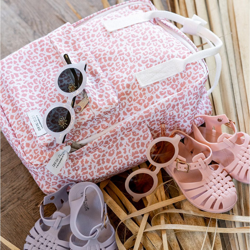 Little Indians: rugzak Leopard pink
