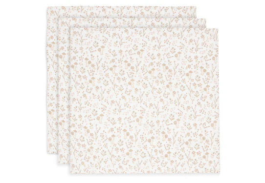 Jollein: Hydrofiele multidoek  "Bloomy" 70 x 70 cm ( 3 stuks)