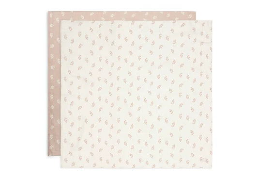 Jollein: Hydrofiele multidoek: twig wild rose 115 x 115: 2 stuks