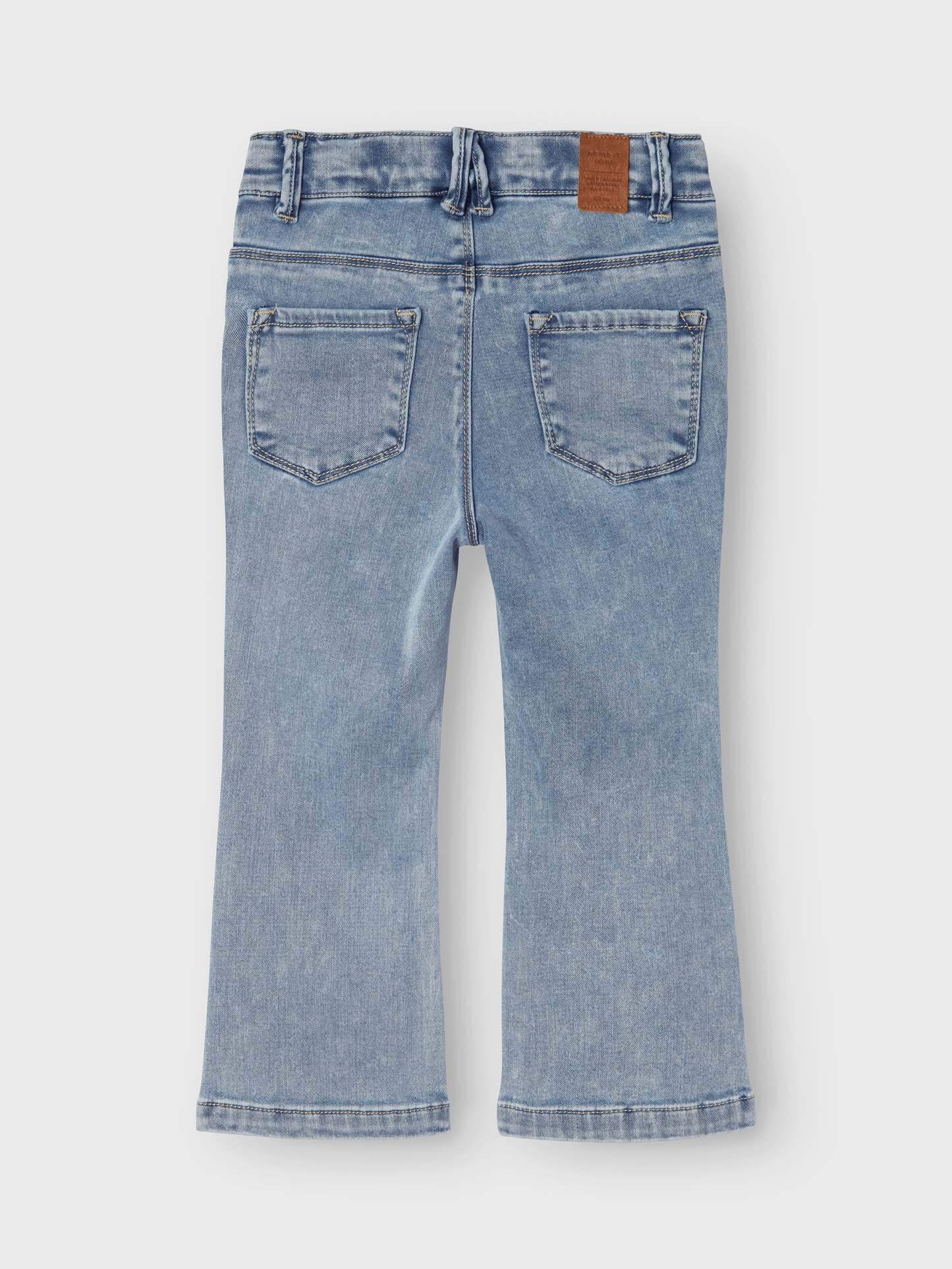 Name it: FALKE: jeans bootcut: Light Blue Bleached Denim