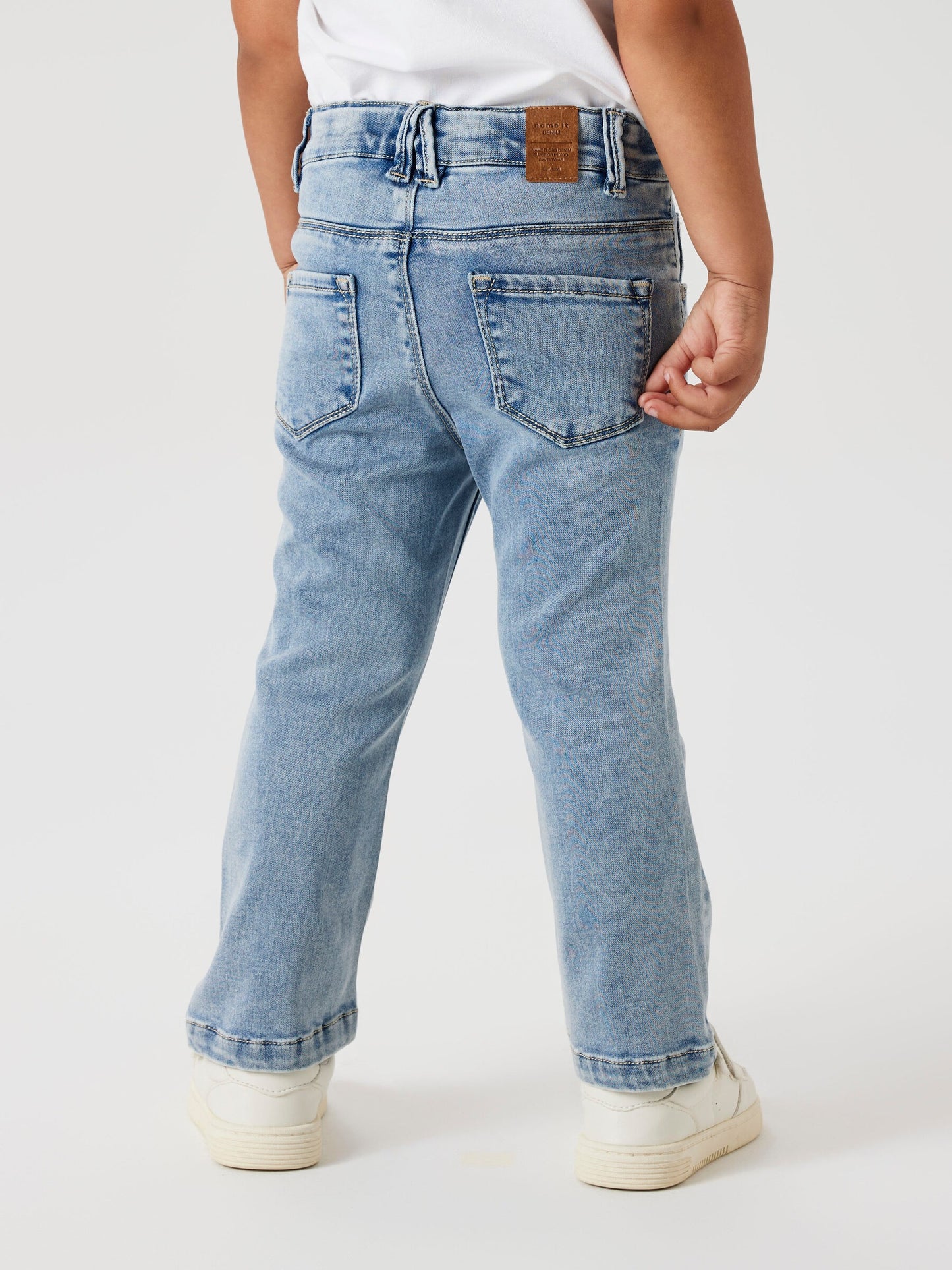 Name it: FALKE: jeans bootcut: Light Blue Bleached Denim