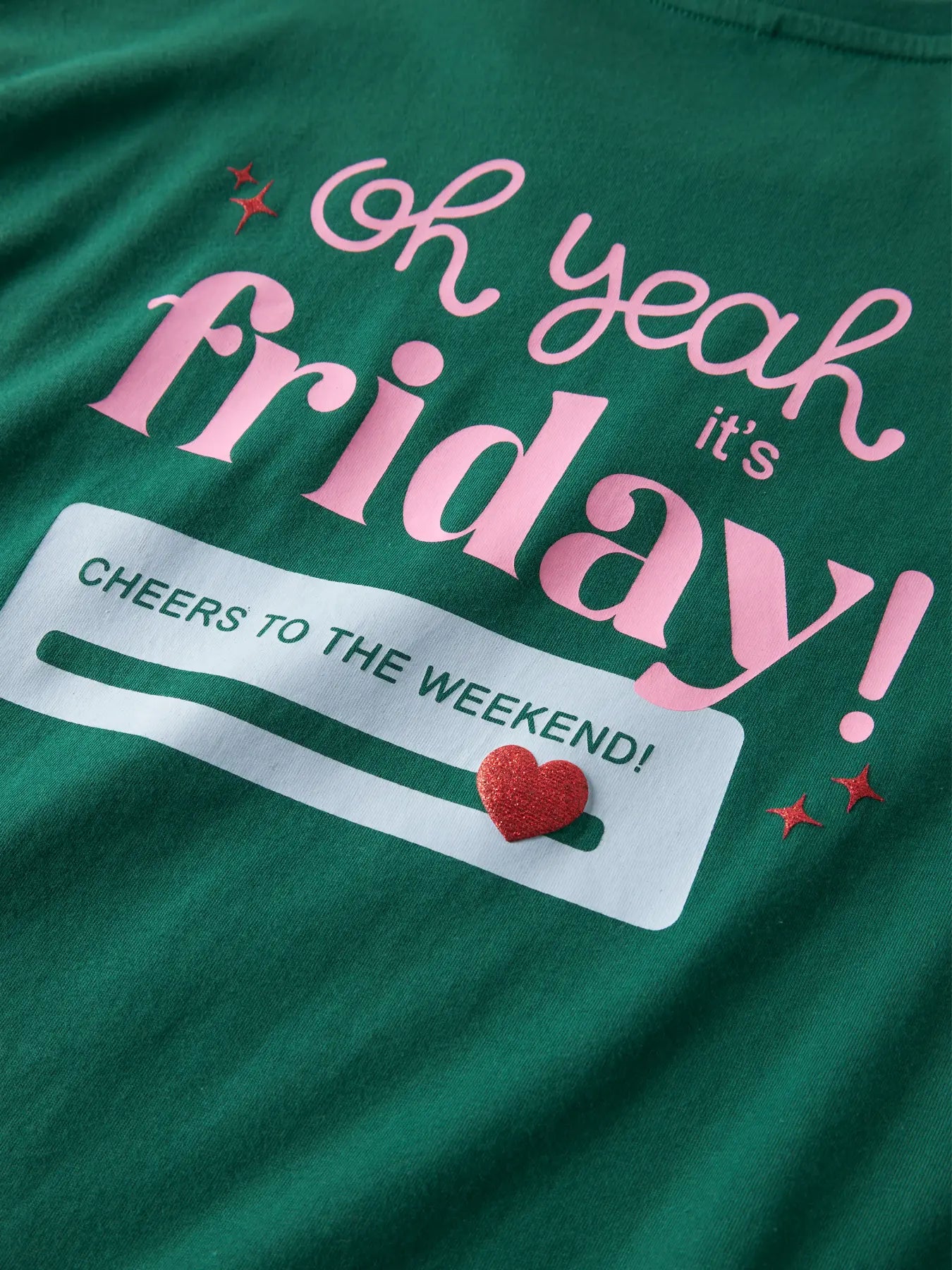 Name it: shirt green "Weekend"