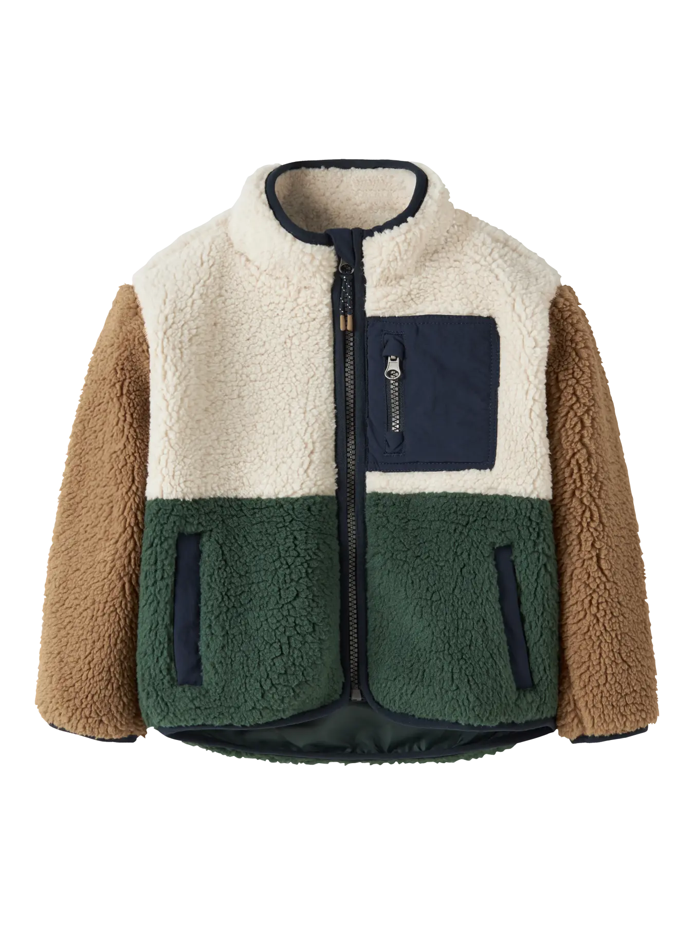 Name it: Teddy jacket block jungle green
