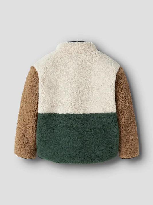 Name it: Teddy jacket block jungle green