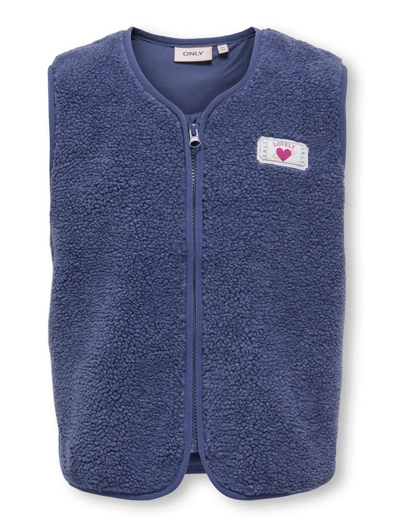 Kidsonly: Teddy vest zipper: blue indigo