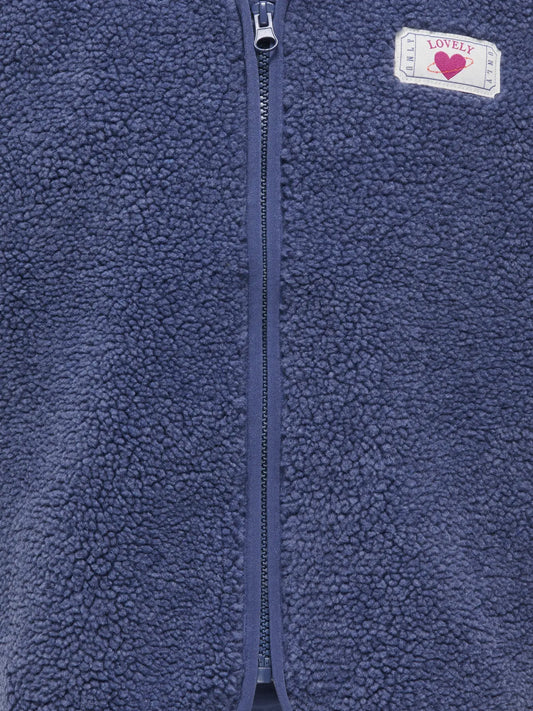 Kidsonly: Teddy vest zipper: blue indigo