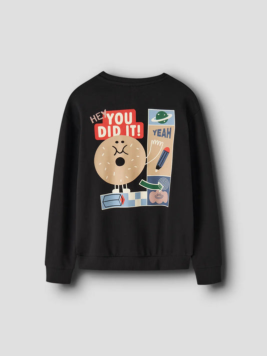 Name it: Sweater "Hey you did it" black