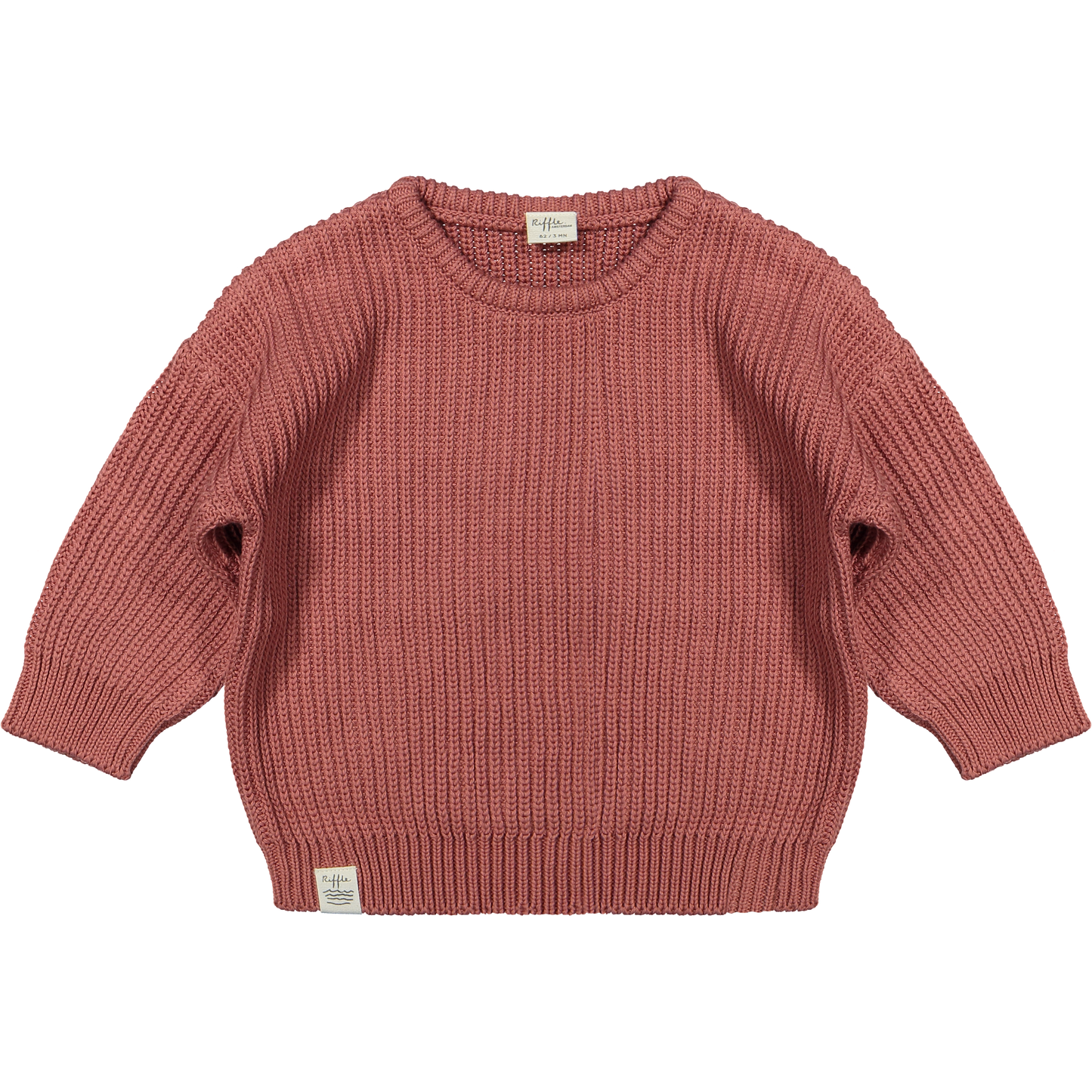 Riffle Amsterdam: Mees trui gebreid knit donker roze