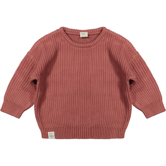 Riffle Amsterdam: Mees trui gebreid knit donker roze