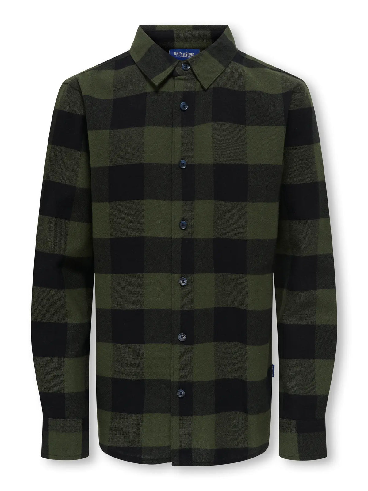 Only & Sons: zacht hemd forest night