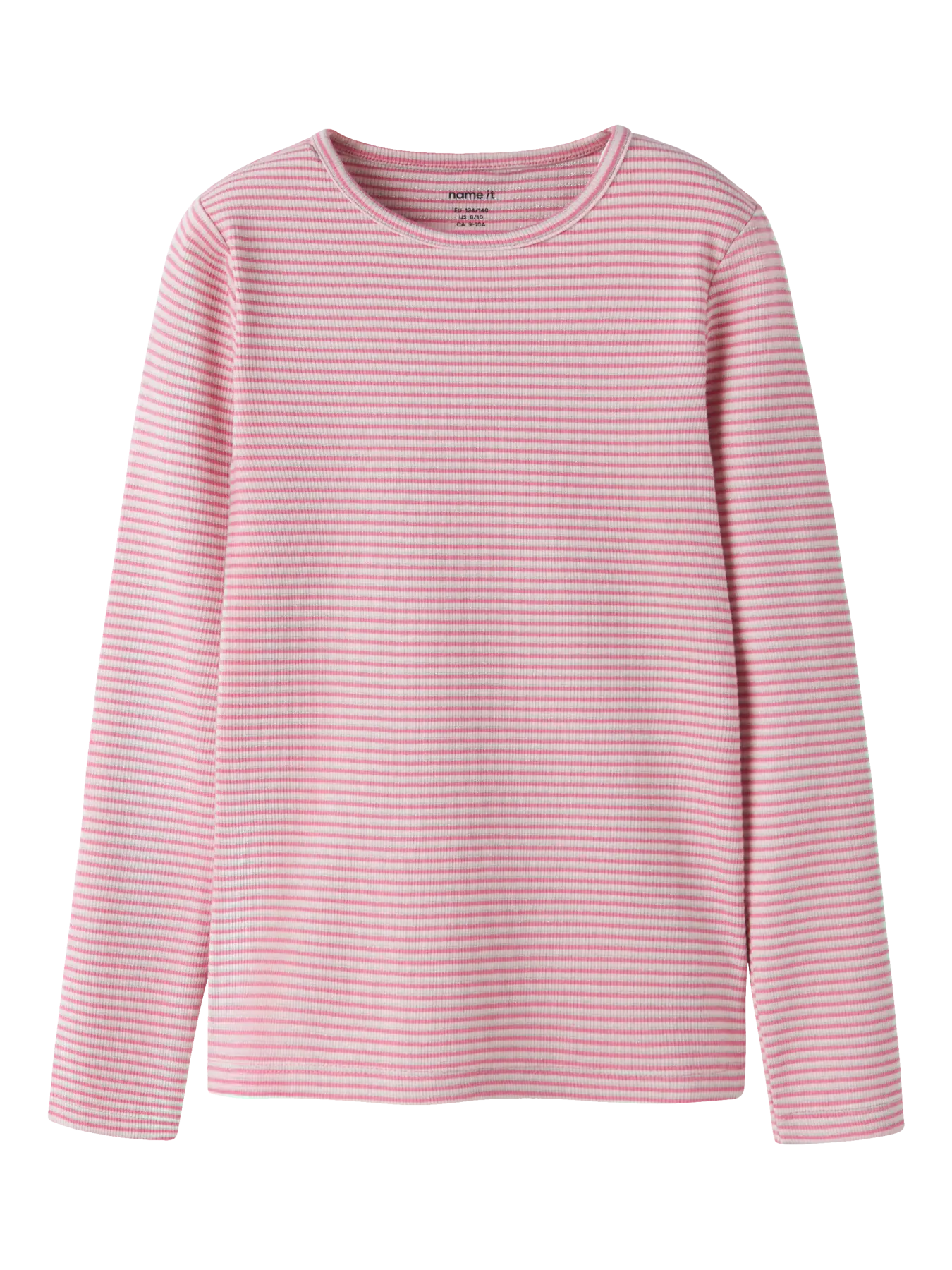 Name it: longsleeve streep glitter pink