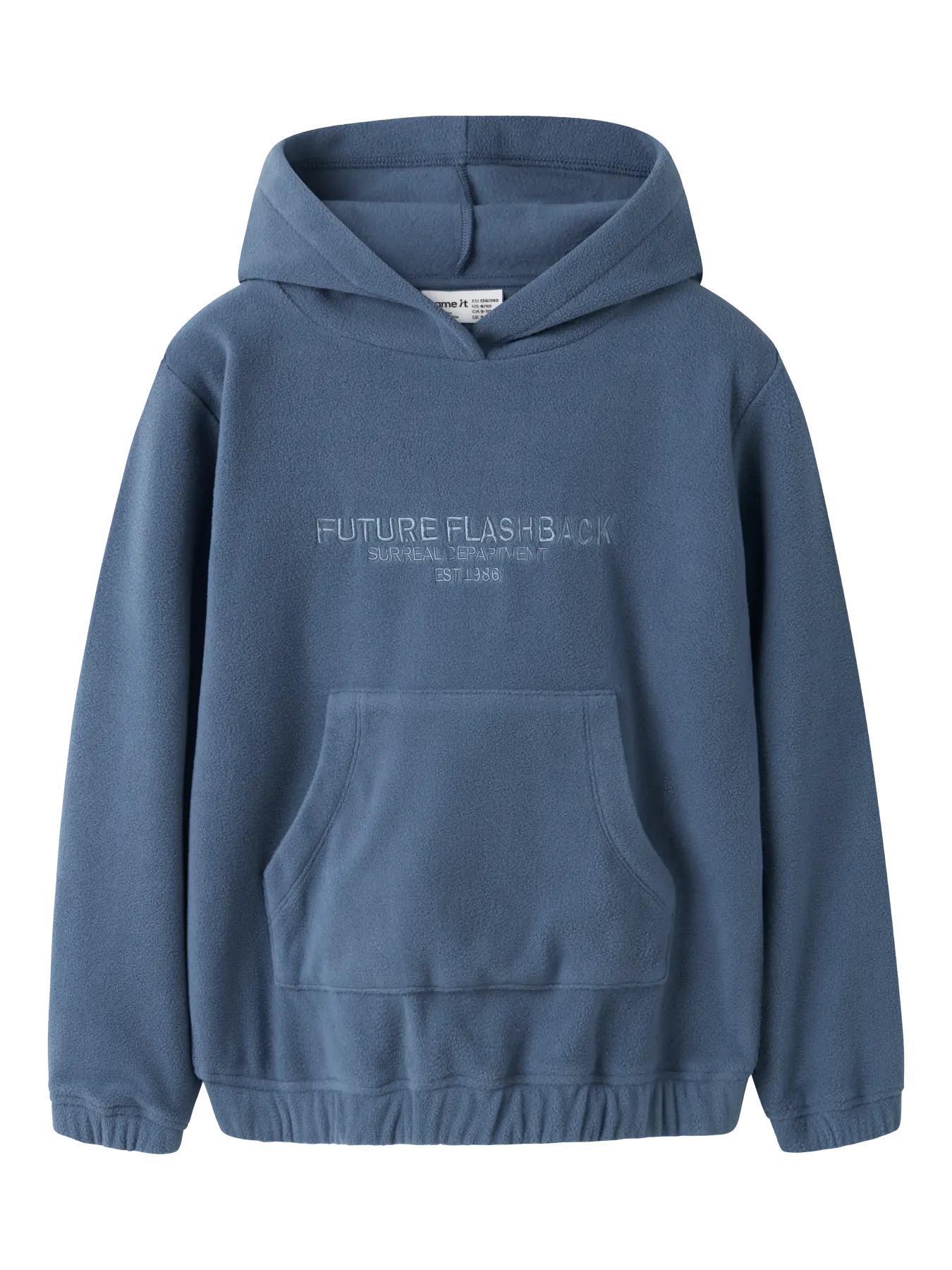 Name it: Hoodie fleece "Future" blue