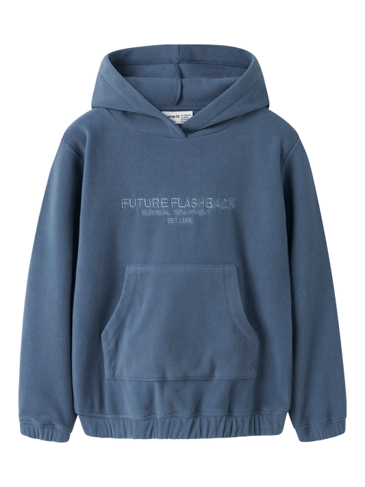 Name it: Hoodie fleece "Future" blue