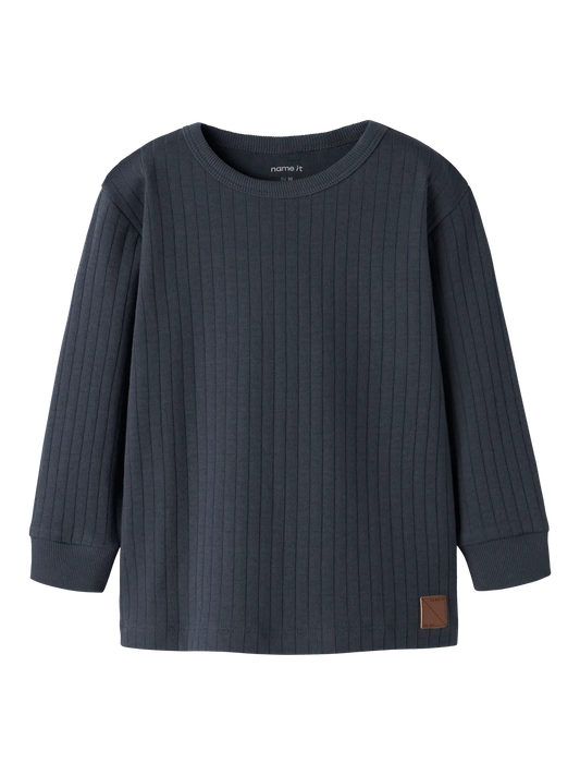 Name it: Longsleeve blue rib