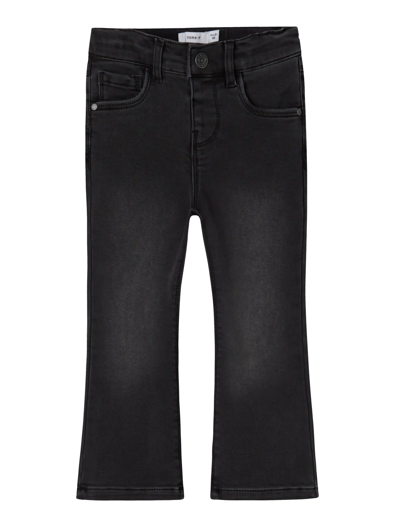 Name it: FIEBIE: boot jeans fleece black