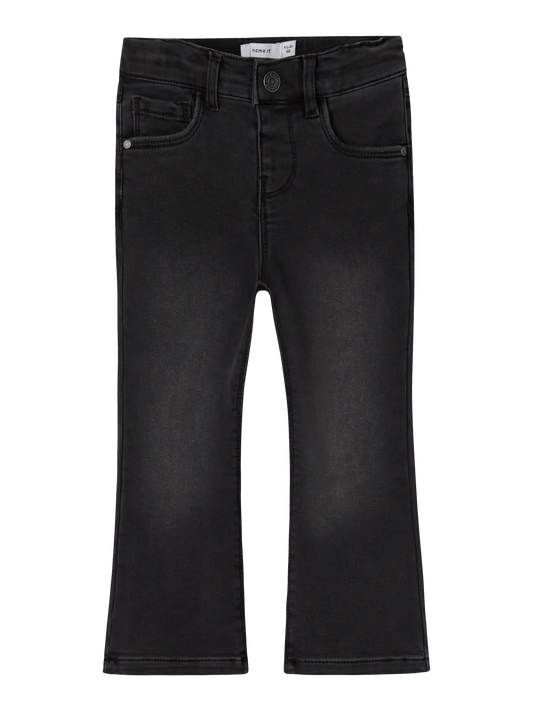Name it: FIEBIE: boot jeans fleece black
