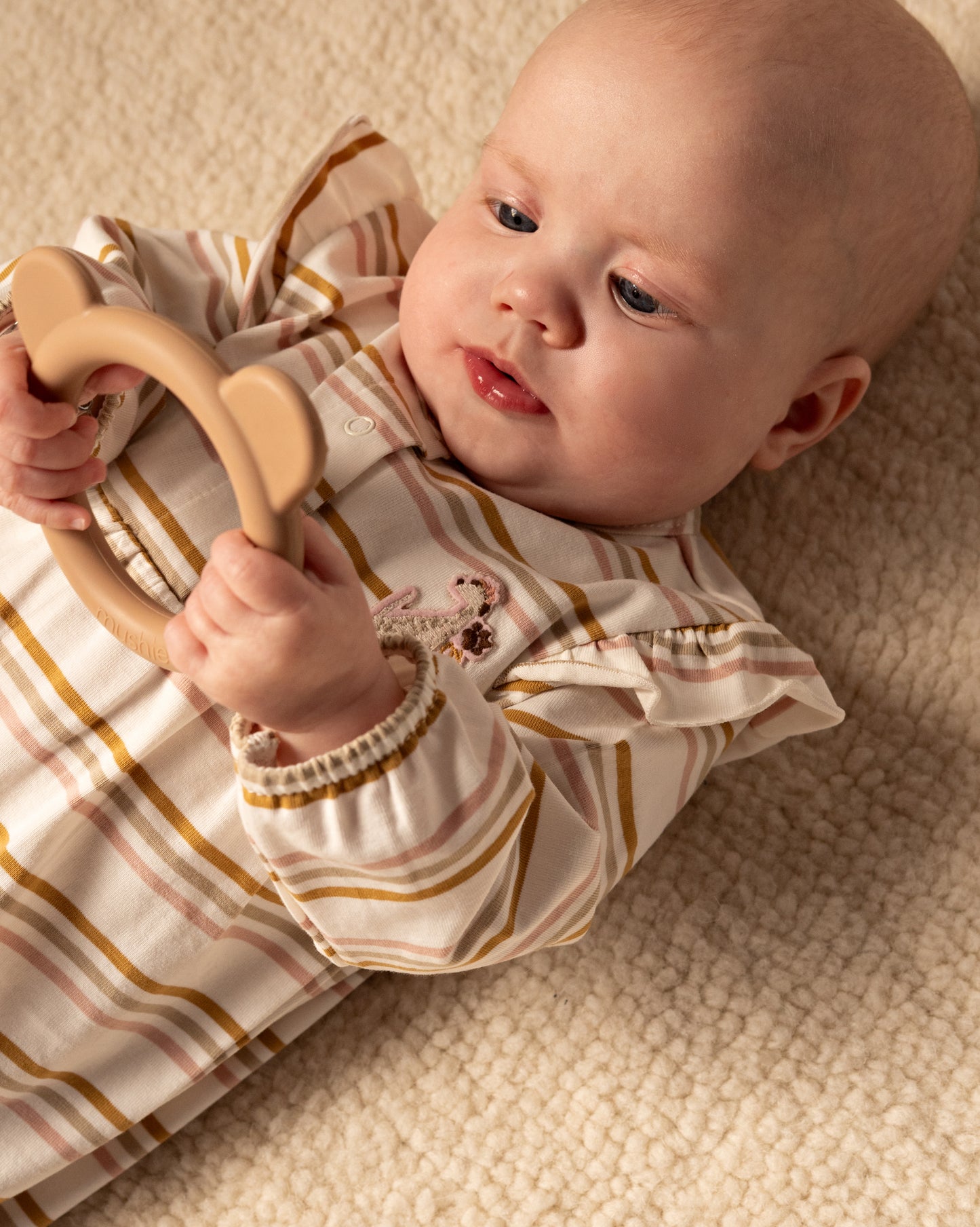 Bess: playsuit AOP pink stripe