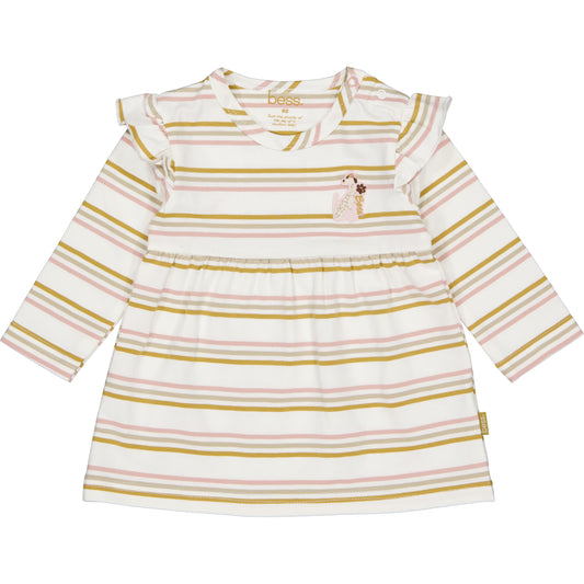 Bess: dress AOP pink stripe