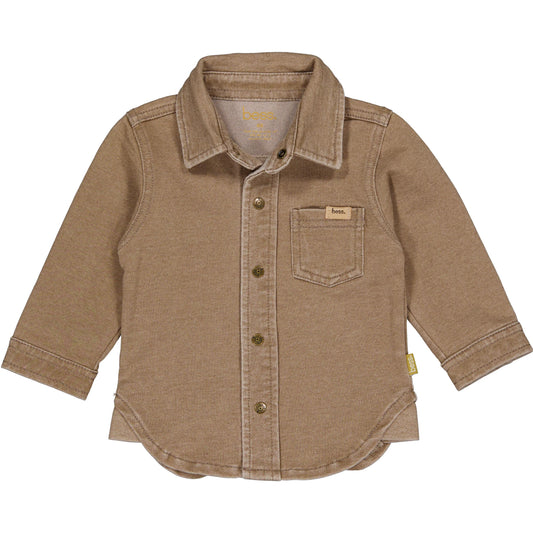 Bess: hemd soft coffie brown