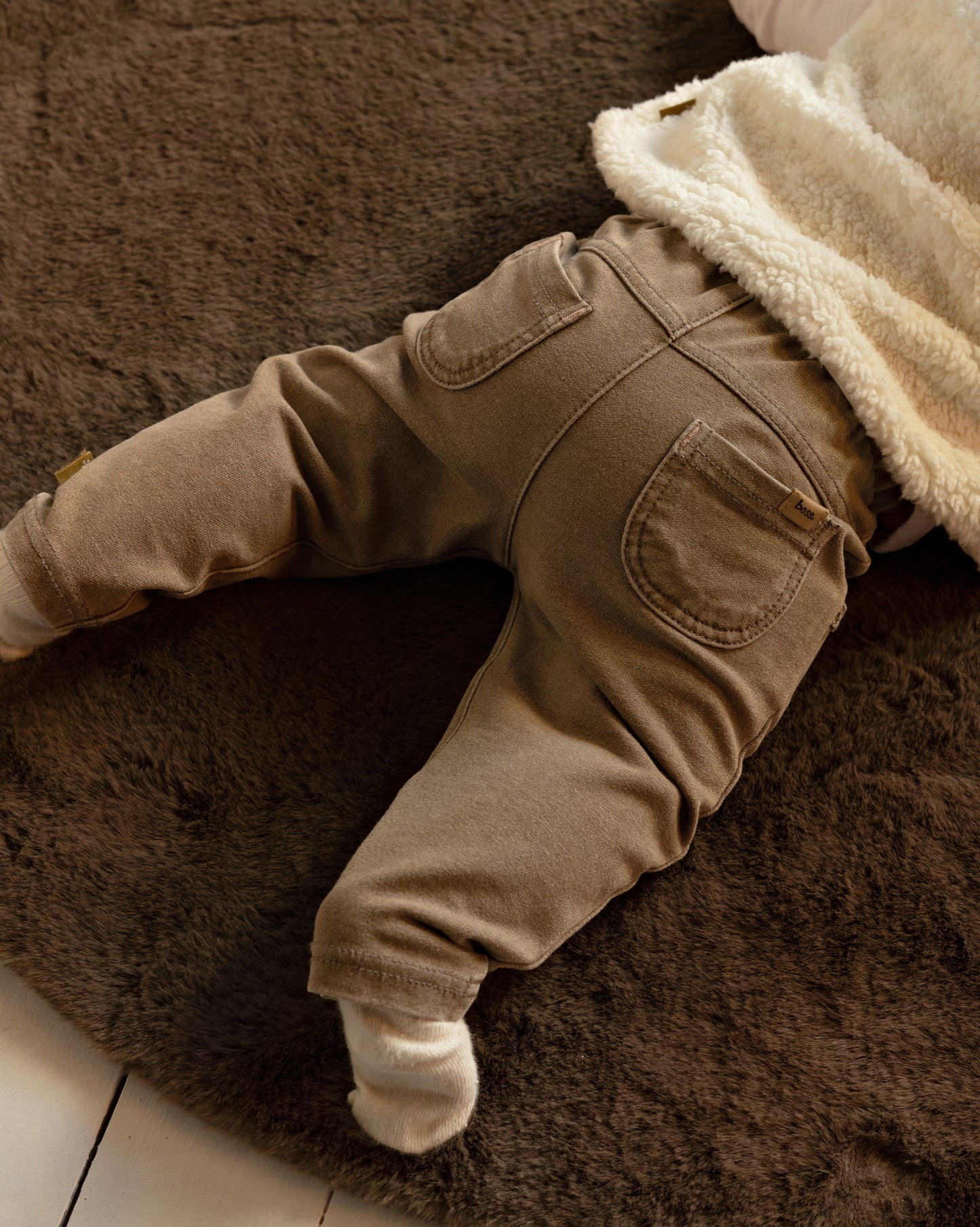 Bess: soft pants coffee brown