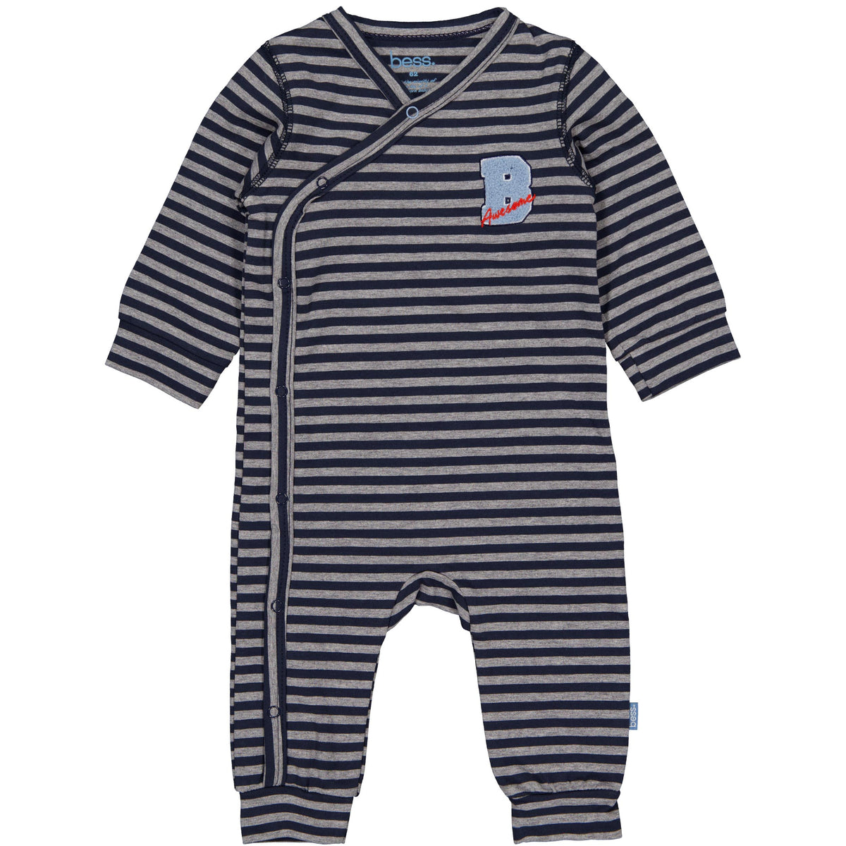 Bess: playsuit taupe stripe