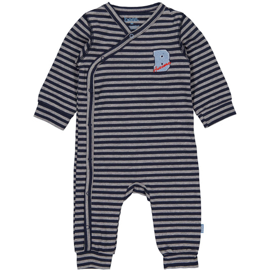 Bess: playsuit taupe stripe