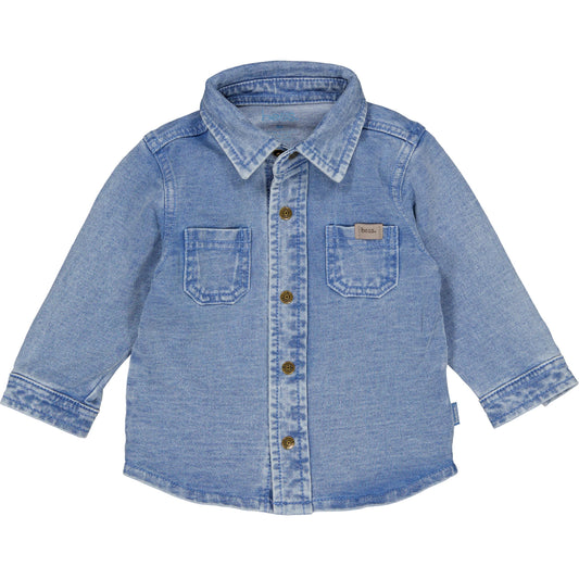 Bess: soft jeans hemd blue denim