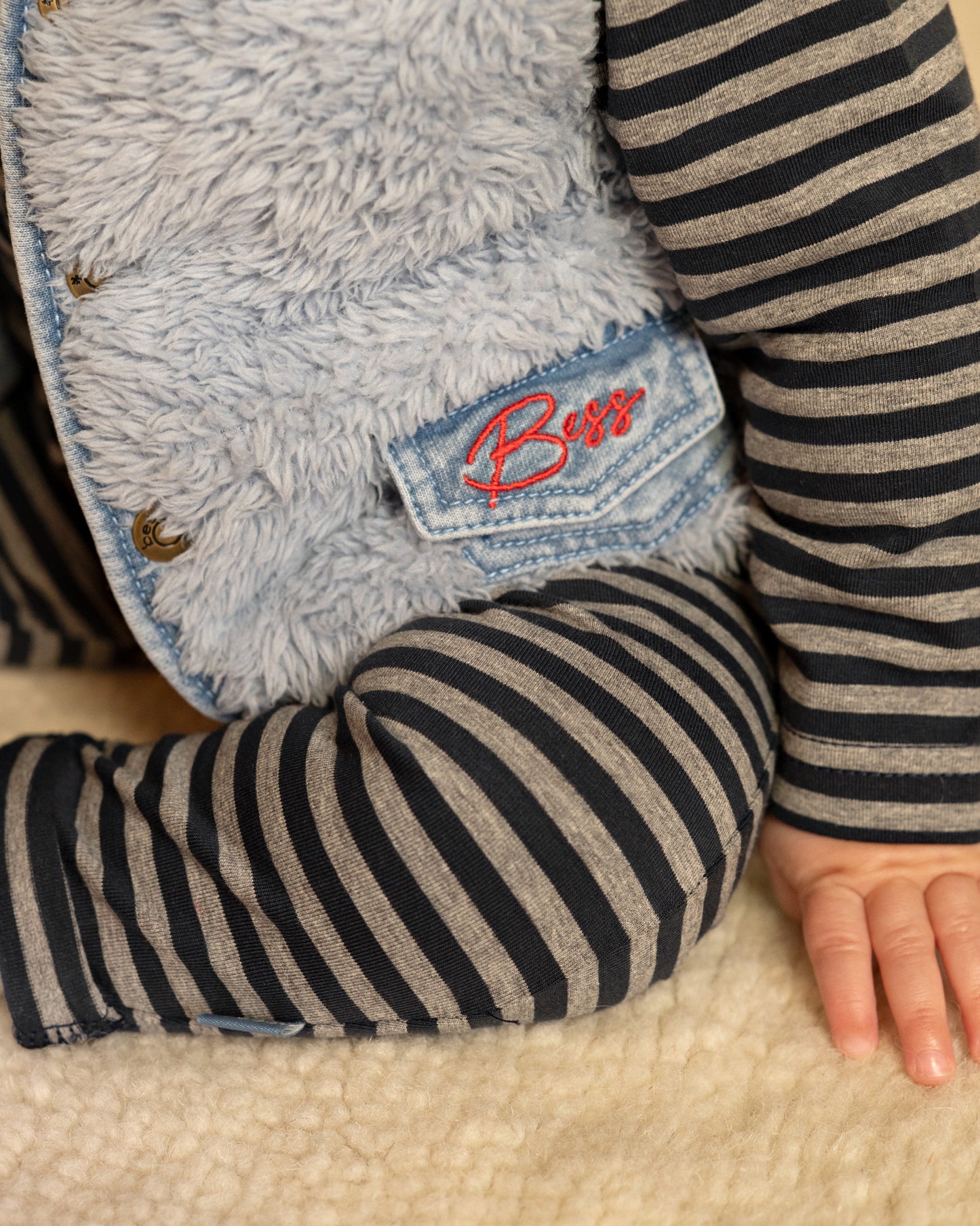 Bess: Teddy jacket jeans blue