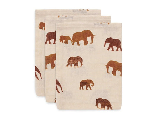 Jollein: Hydrofiele washandjes savannah  ( 3 stuks)
