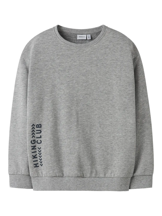 Name it: Sweater " Hiking club" grijs
