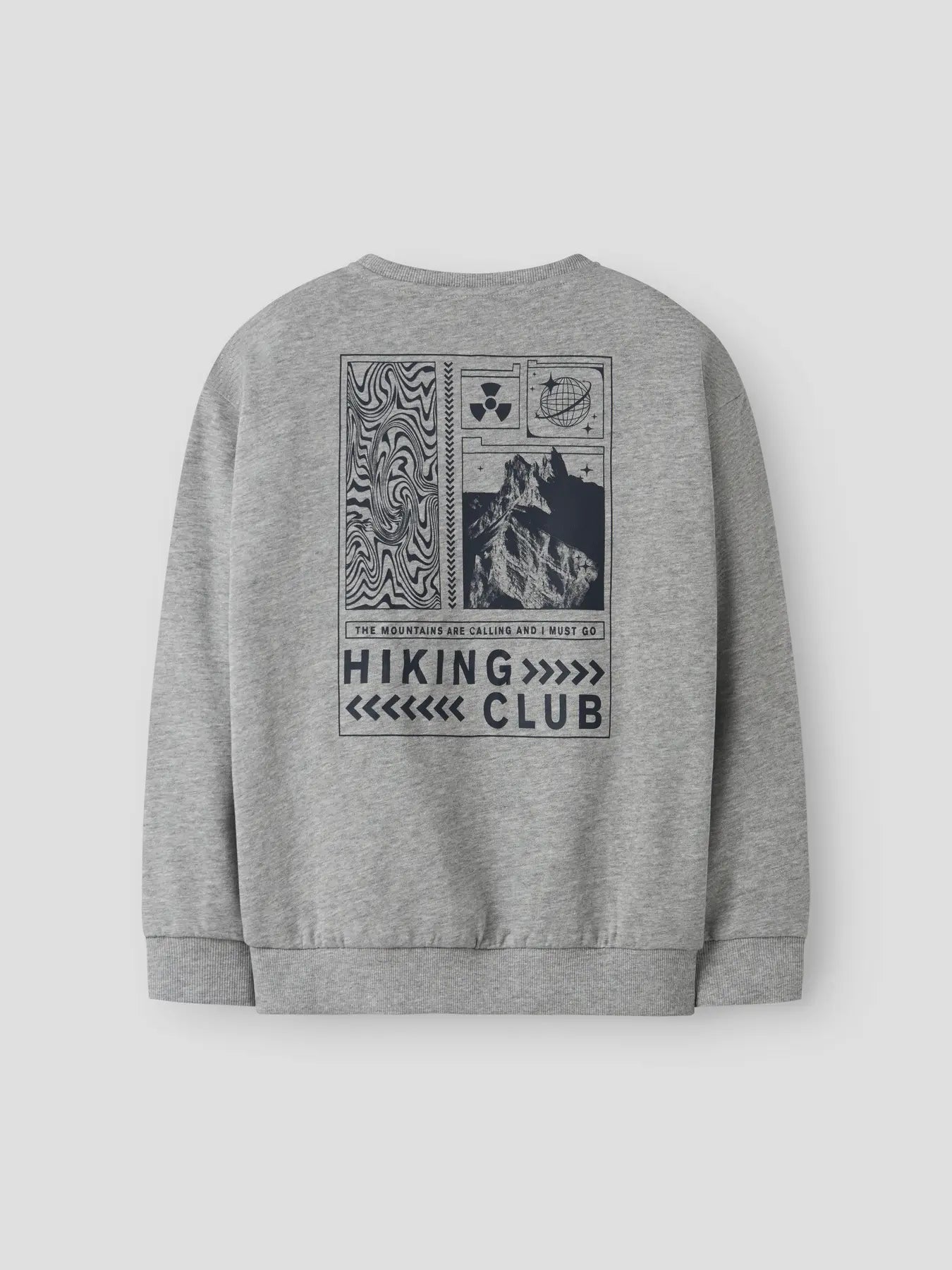 Name it: Sweater " Hiking club" grijs