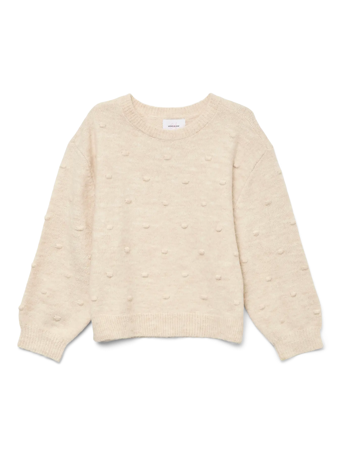 Vero Moda girl : knit beige bolletjes