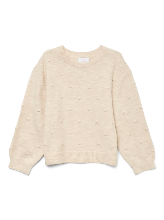 Vero Moda girl : knit beige bolletjes